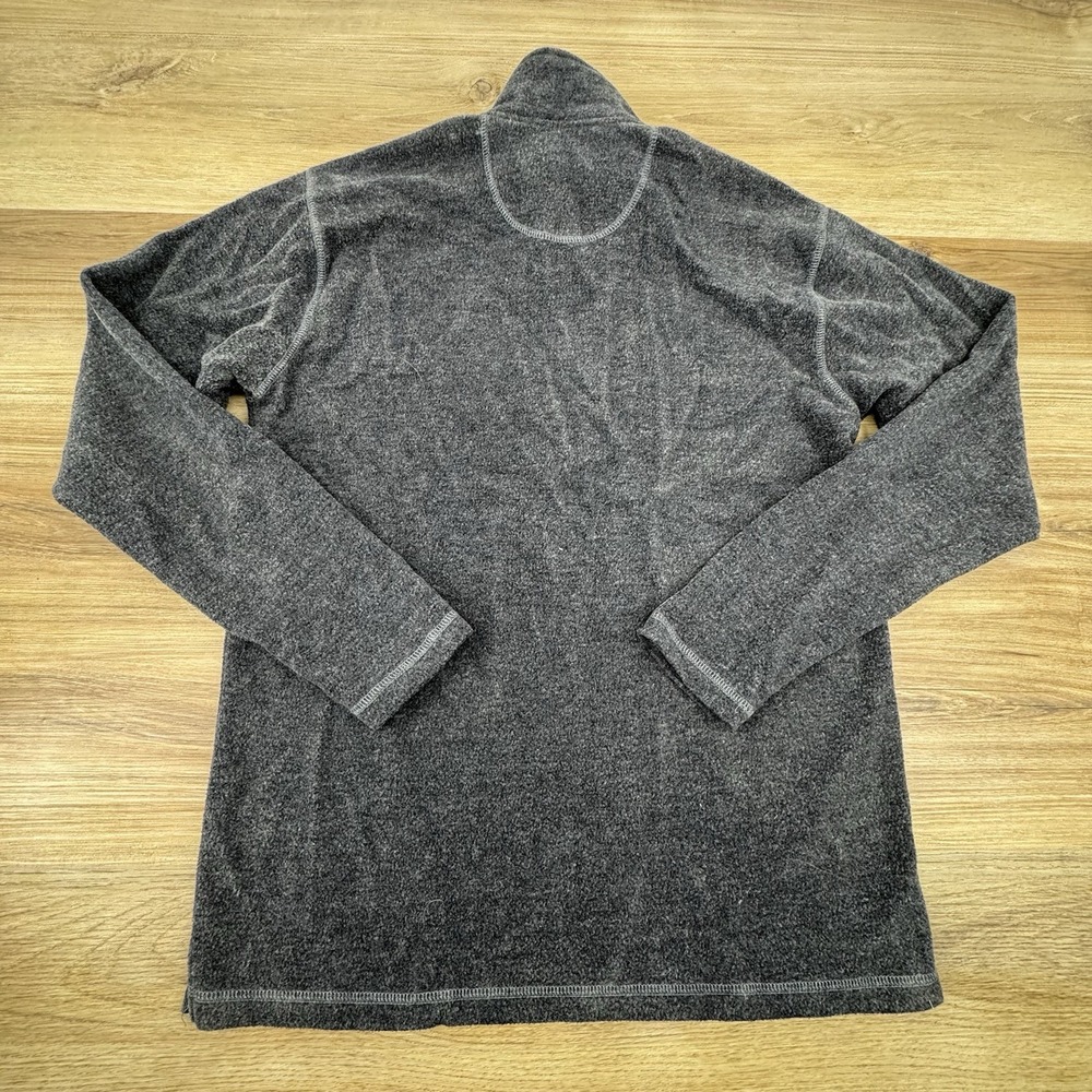 Orvis Sweater Mens Medium Gray Sherpa Brighton Pullover Quarter Zip‎ Pile Fleece - Picture 5 of 8